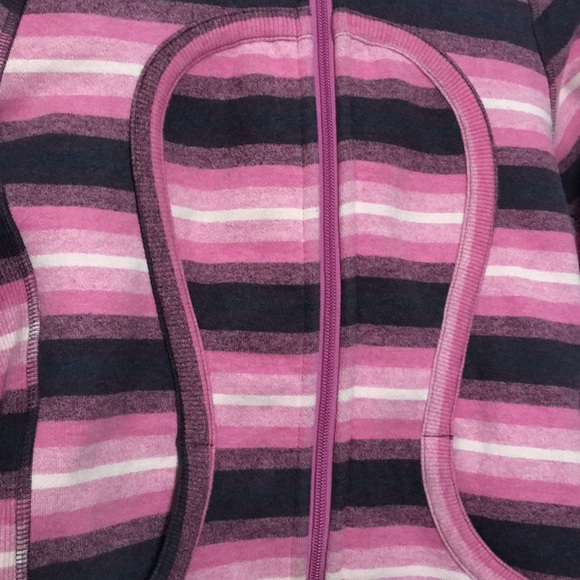 Lululemon Scuba Hoodie Purple Pink Striped - Picture 4 of 7